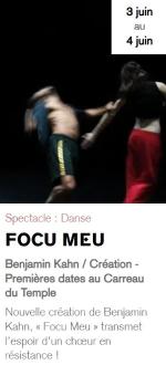 &ldquo;Focu Meu&rdquo; une cr&eacute;ation de Benjamin Kahn au Carreau du Temple